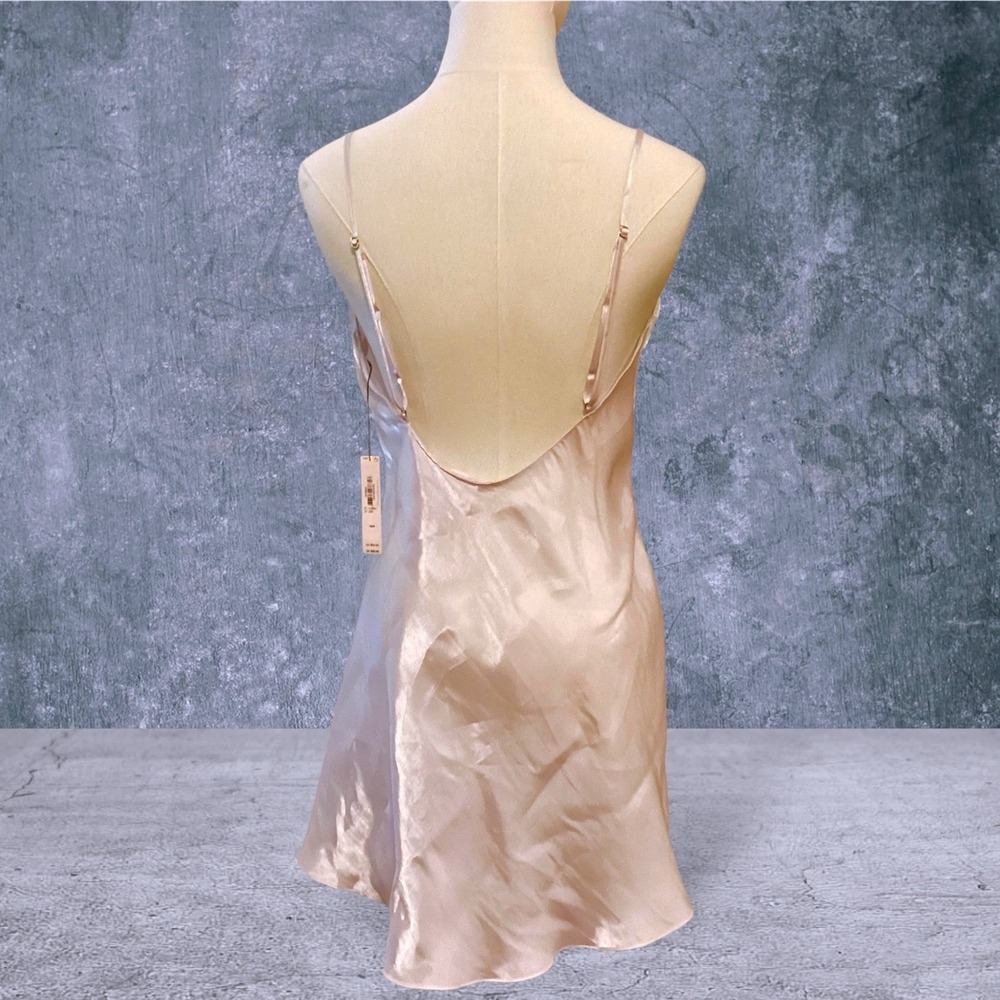 Victoria's Secret Organza Pink Champagne Mini Slip Size M NWT - Picture 5 of 10